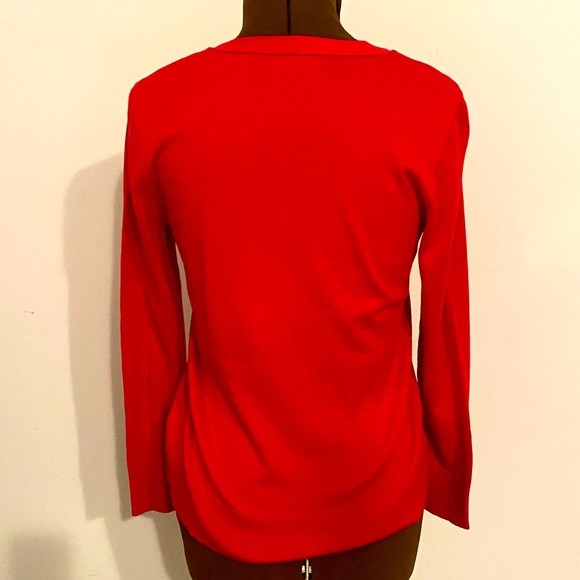 ❤️REITMANS  ESSENTIALS ❤️Red button- up cardigan in medium. Like new condition. - Picture 8 of 14